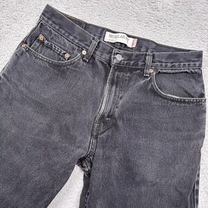 Levis 505 Jeans Mens 31x26 Black Straight Leg Denim Dark Wash Casual Regular Fit